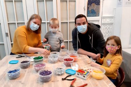 Mosaic class for children in Barcelona