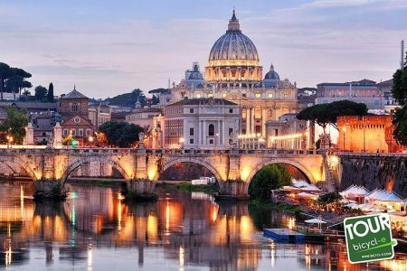 Rome at sunset is magic on two wheels