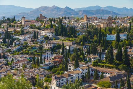 Alhambra De Granada And Cordoba Mosque From Madrid