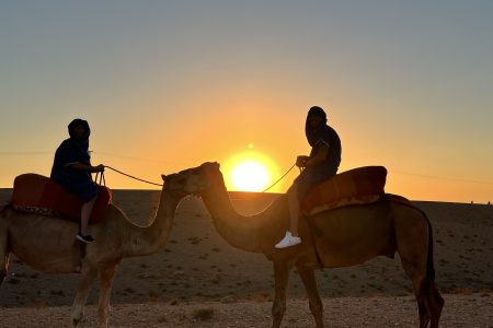 Agafay desert private sunset camel ride from Marrakech