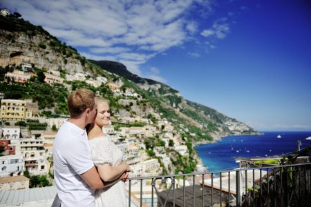 Full day tour of Positano and Amalfi by high speed train with boat tour along the Amalfi Coast from Rome