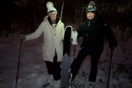 Evening forest skiing trip for beginners 3h