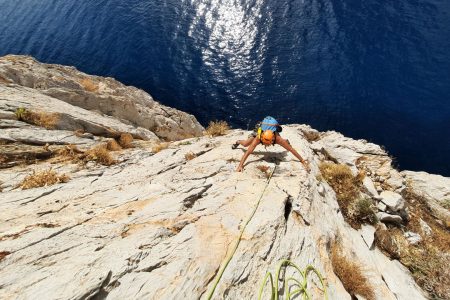 From Masua: climbing up Pan di Zucchero