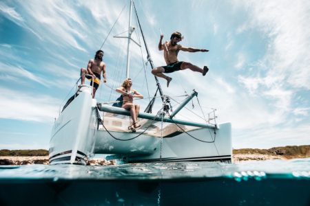 Catamaran Tenerè trip to the La Maddalena Archipelago from Cannigione