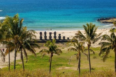 Discover the mystical Easter Island and its famous gigantic stone statues