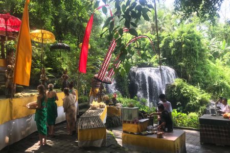 Purification Holy Bath at Beji Gria Waterfall