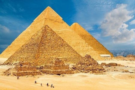 Giza Pyramids and Great Pyramid of Cheops (Khufu)