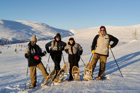 Traditional wooden snowshoe trek at Pallas-Yllästunturi National Park 5h