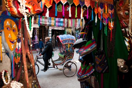 3-Hours Thamel Sightseeing Tour by Rickshaw in Kathmandu